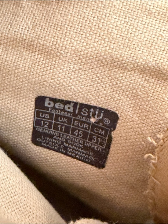 BED|STU Tan ankle boots Interior Label men boots, Sz 11, pre-owned, gently used